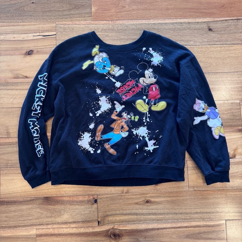 Disney Mickey Mouse Black‎ Graphic Sweatshirt